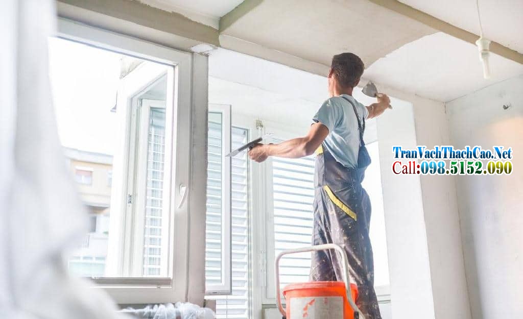 Kiểm tra hiện trạng để sửa trần thạch cao tại Hà Nội