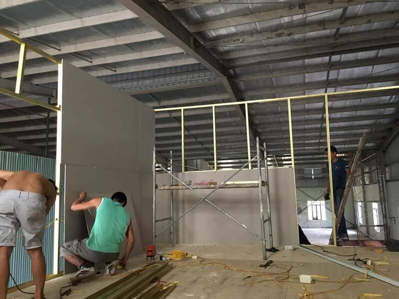 Thi công vách thạch cao tại Hà Nội